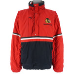 Starter - Chicago Blackhawks 1/4 Zip & Button Pullover Jacket 1990s X-Large Vintage Retro Hockey