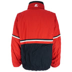 Starter - Chicago Blackhawks 1/4 Zip & Button Pullover Jacket 1990s X-Large Vintage Retro Hockey