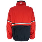 Starter - Chicago Blackhawks 1/4 Zip & Button Pullover Jacket 1990s X-Large Vintage Retro Hockey