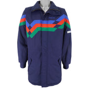 Adidas - Blue Aditex Zip-Up Embroidered Jacket 1990s X-Large Vintage Retro