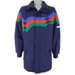 Adidas - Blue Aditex Zip-Up Embroidered Jacket 1990s X-Large Vintage Retro