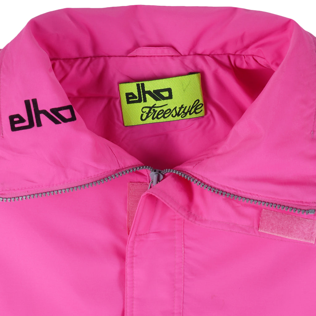 Vintage (Elho) - Pink 1/4 Zip Freestyle Windbreaker 1990s X-Large Vintage Retro