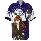 Vintage (Silver Point) - Samurai Anime AOP Hawaii T-Shirt 1990s Large Vintage Retro