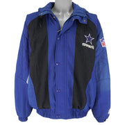 Starter - Dallas Cowboys Button-Up Hooded Jacket 1990s Medium Vintage Retro Football