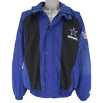 Starter - Dallas Cowboys Button-Up Hooded Jacket 1990s Medium Vintage Retro Football