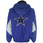 Starter - Dallas Cowboys Button-Up Hooded Jacket 1990s Medium Vintage Retro Football