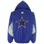 Starter - Dallas Cowboys Button-Up Hooded Jacket 1990s Medium Vintage Retro Football