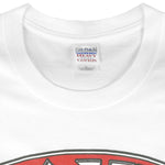 NHL (Gildan) - Detroit Red Wings Nicklas Lidstrom T-Shirt 1990s Large Vintage Retro Hockey