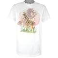 Vintage (Turner) - Safari Giraffe Animal Printed T-Shirt 1990s Large Vintage Retro