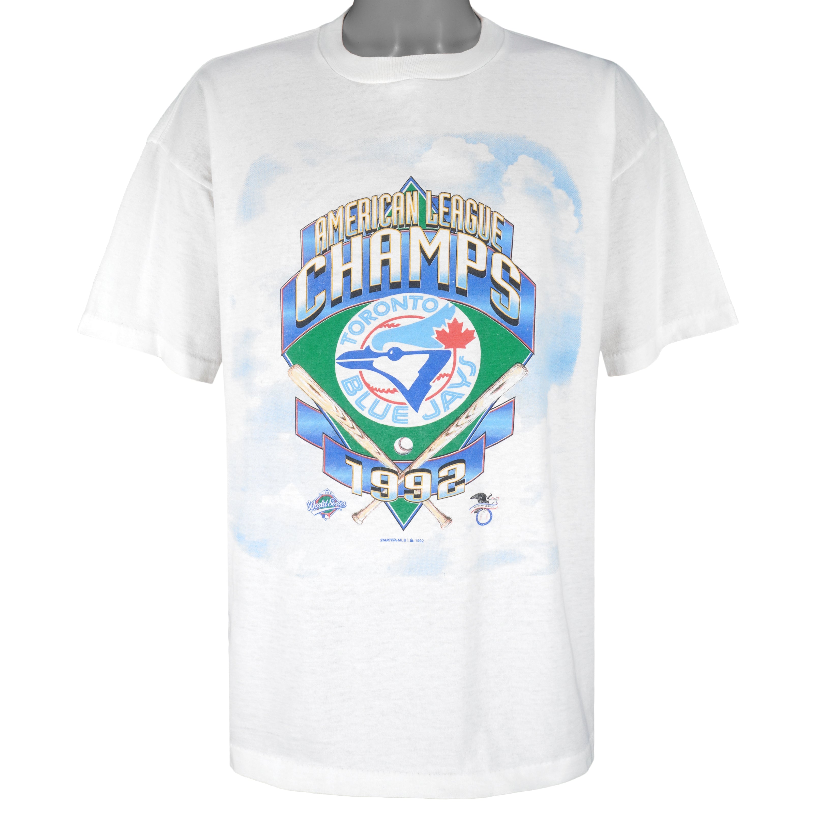 Starter - Toronto Blue Jays World Champions T-Shirt 1992 X-Large Vintage Retro Baseball