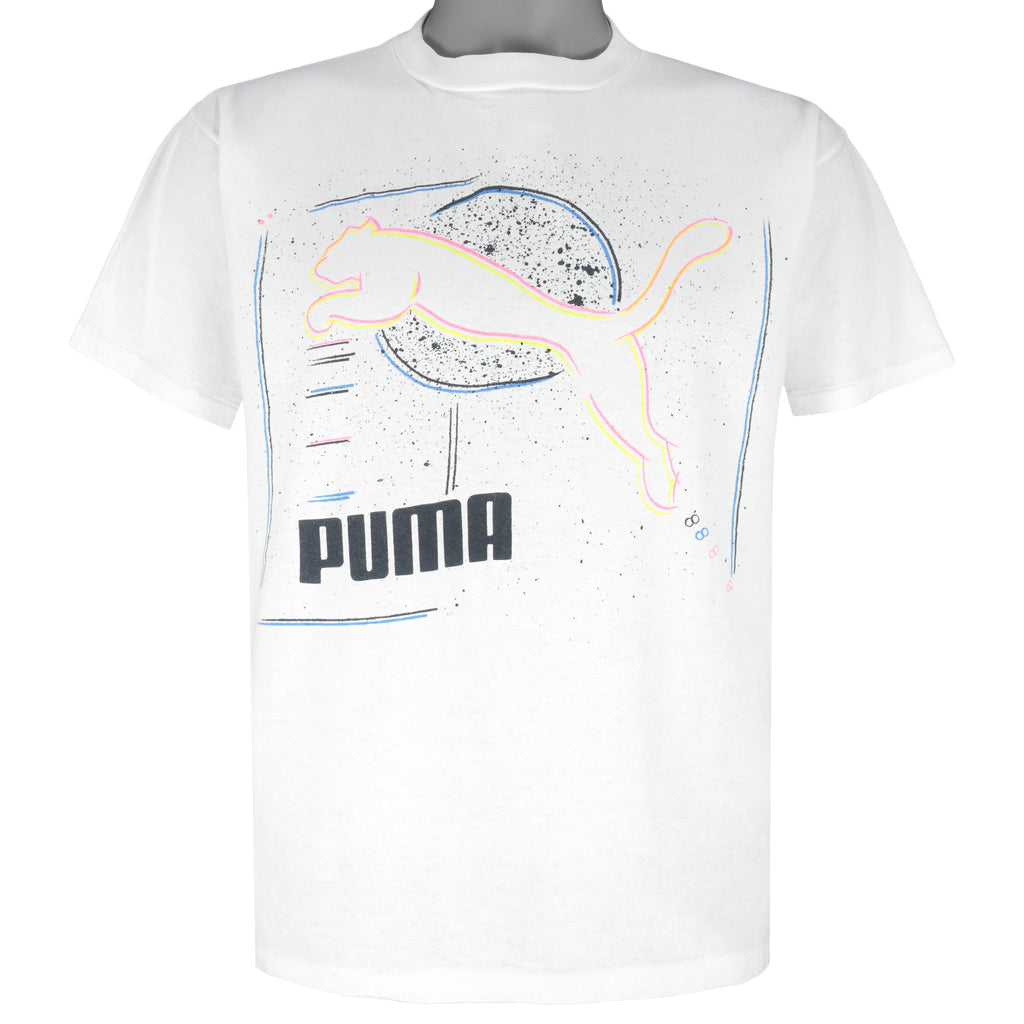 Puma - Big Logo T-Shirt 1990s Large Vintage Retro