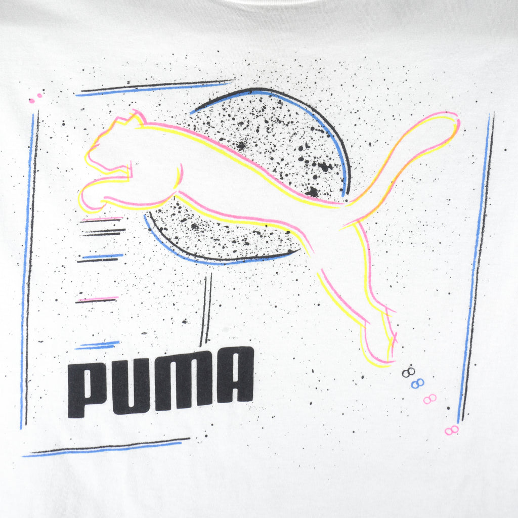 Puma - Big Logo T-Shirt 1990s Large Vintage Retro