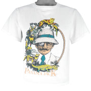 Vintage - White Panama Jack T-Shirt 1990s Medium Vintage Retro