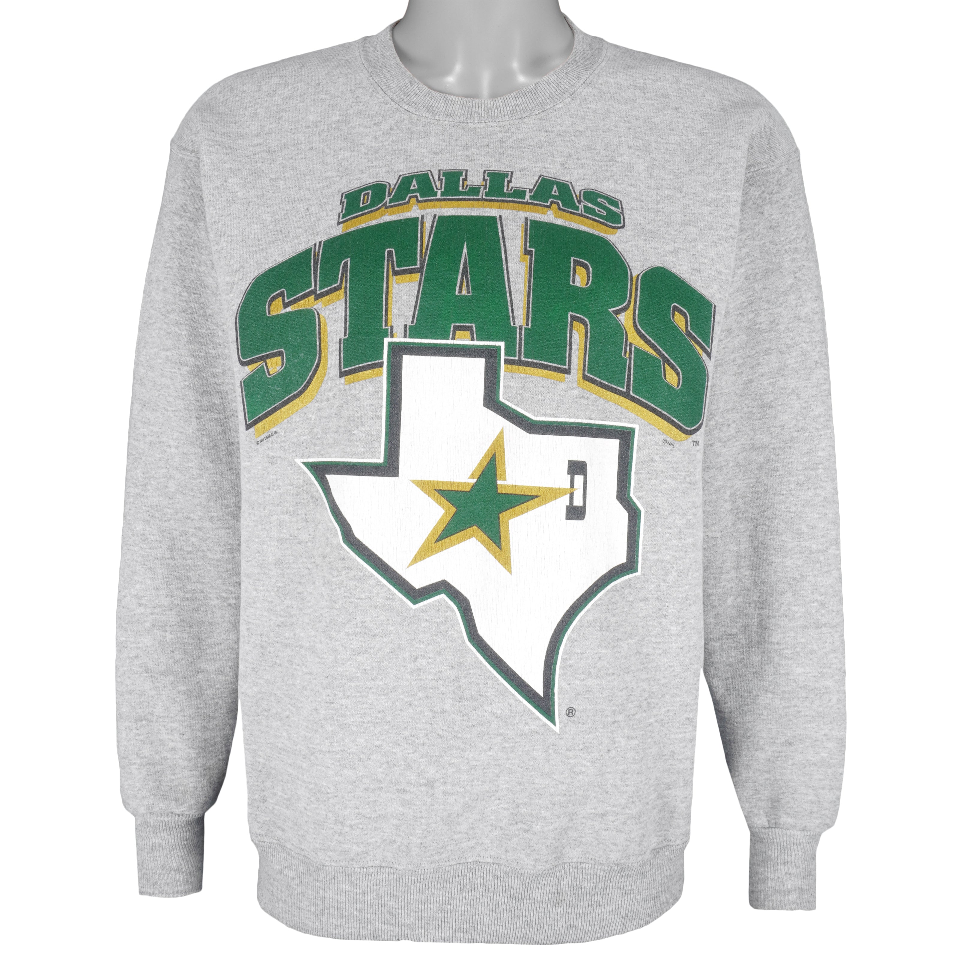 NHL (Lee) - Dallas Stars Embroidered Crew Neck Sweatshirt 1990s Medium Vintage Retro Hockey