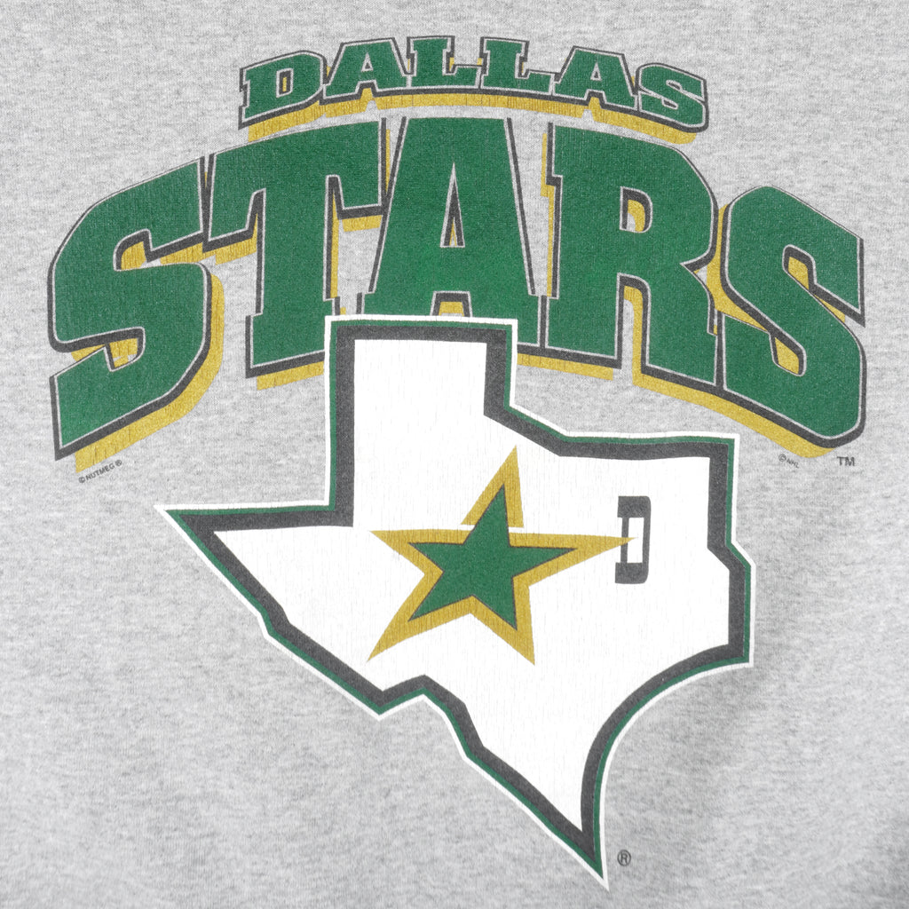 NHL (Lee) - Dallas Stars Embroidered Crew Neck Sweatshirt 1990s Medium Vintage Retro Hockey