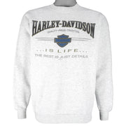 Harley Davidson - The Rest Is Just Details Crew Neck Sweatshirt 1996 Large Vintage Retro