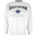Harley Davidson - Is Life The Rest Is Just Details Crew Neck Sweatshirt 1996 Large