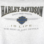 Harley Davidson - The Rest Is Just Details Crew Neck Sweatshirt 1996 Large Vintage Retro