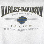 Harley Davidson - The Rest Is Just Details Crew Neck Sweatshirt 1996 Large Vintage Retro