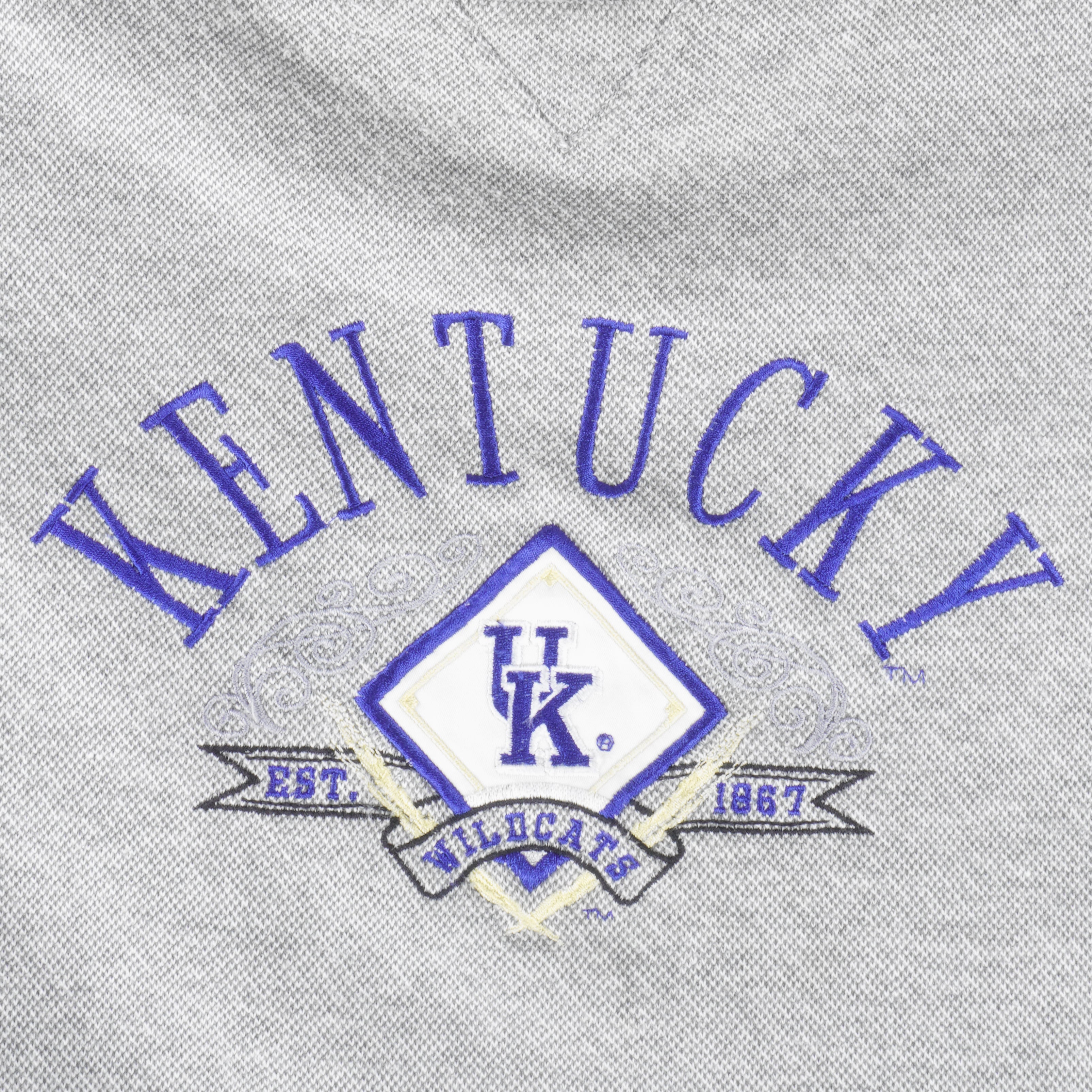 NCAA (Midwest) - Kentucky Wildcats Embroidered Sweatshirt 1990s X-Large Vintage Retro Football College