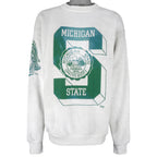 NCAA (Riddle) - Michigan State Spartans Crew Neck Sweatshirt 1990s XX-Large Vintage Retro Football College