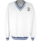 Looney Tunes - Tasmanian Devil & Tennis Crew Neck Sweatshirt 1990s Large Vintage Retro