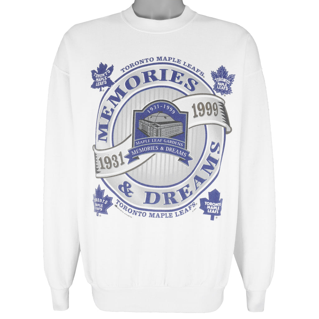 NHL (Bulletin) - Toronto Maple Leafs Crew Neck Sweatshirt 1999 Large Vintage Retro Hockey