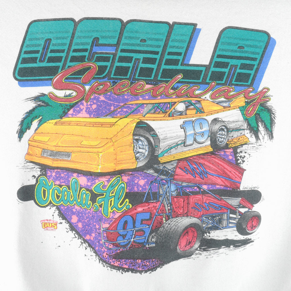 NASCAR (Hanes) - Ocala Florida Speedway Sweatshirt 1990s Large Vintage Retro