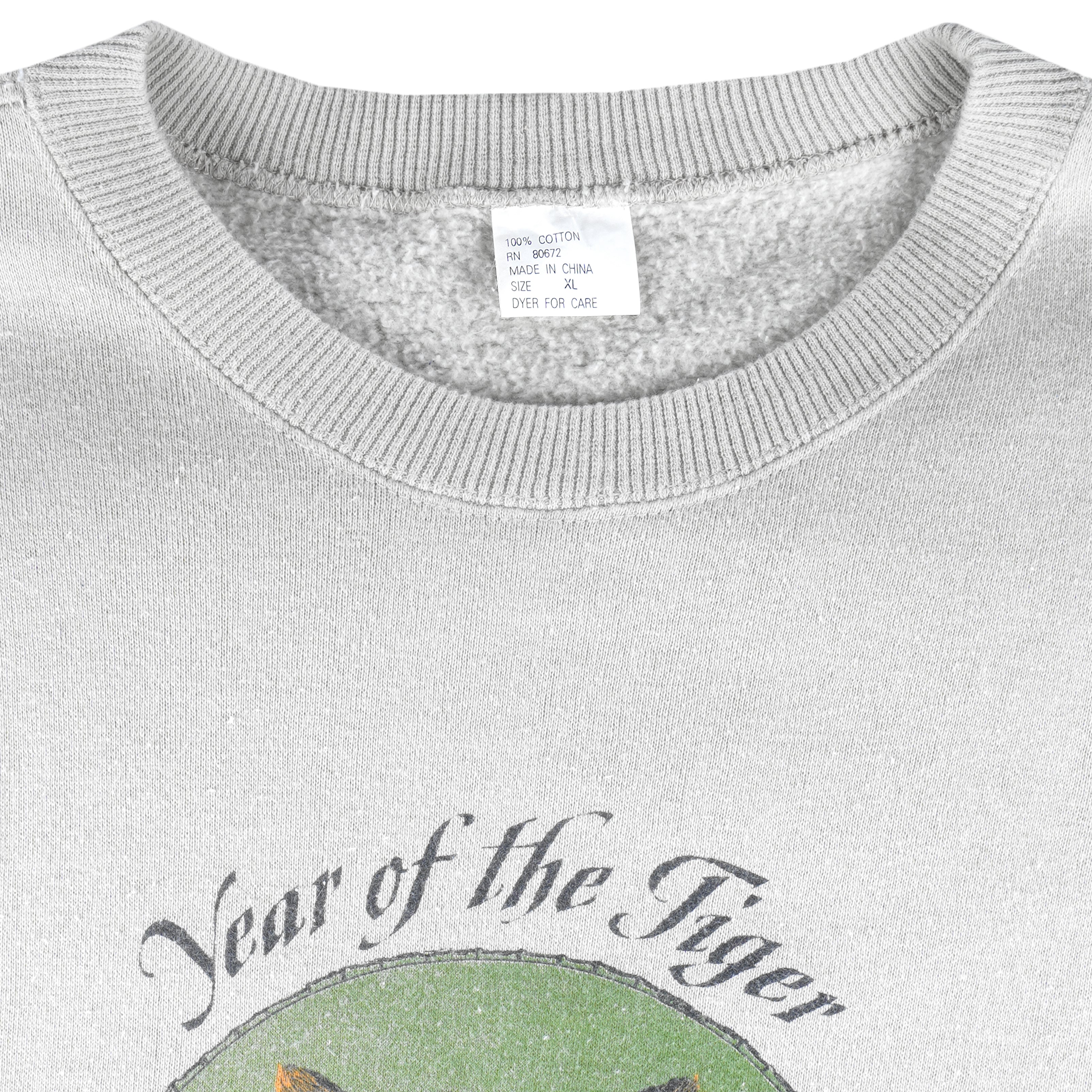 Vintage - Year of the Tiger Crew Neck Sweatshirt 1998 X-Large Vintage Retro