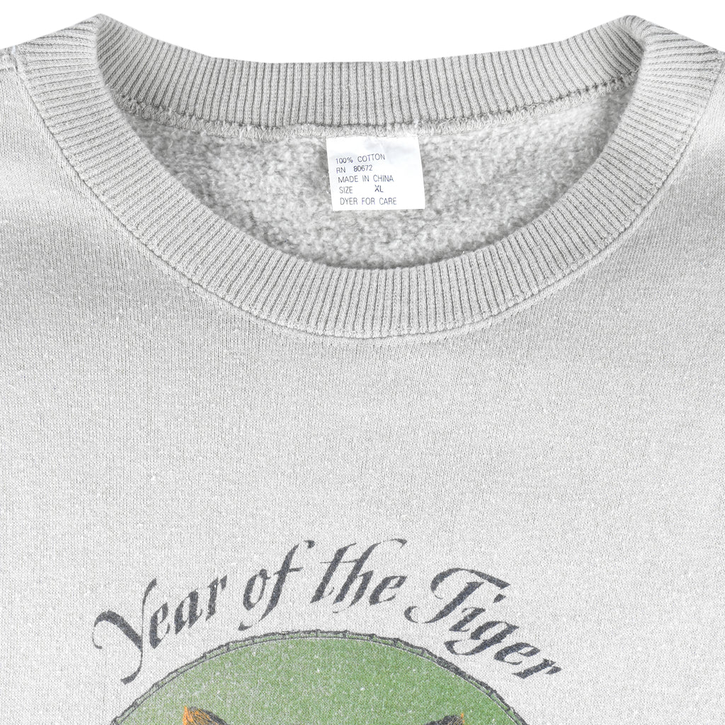 Vintage - Year of the Tiger Crew Neck Sweatshirt 1998 X-Large Vintage Retro