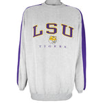 NCAA (NCC) - LSU Tigers Embroidered Crew Neck Sweatshirt 1990s XX-Large Vintage Retro Football College