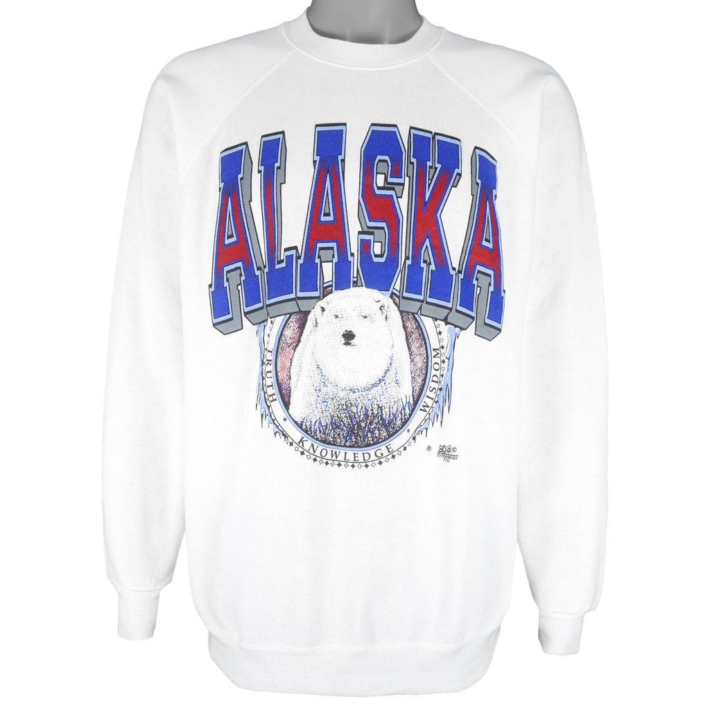 Vintage (Tultex) - Alaska Wildlife Crew Neck Sweatshirt 1990s Large Vintage Retro