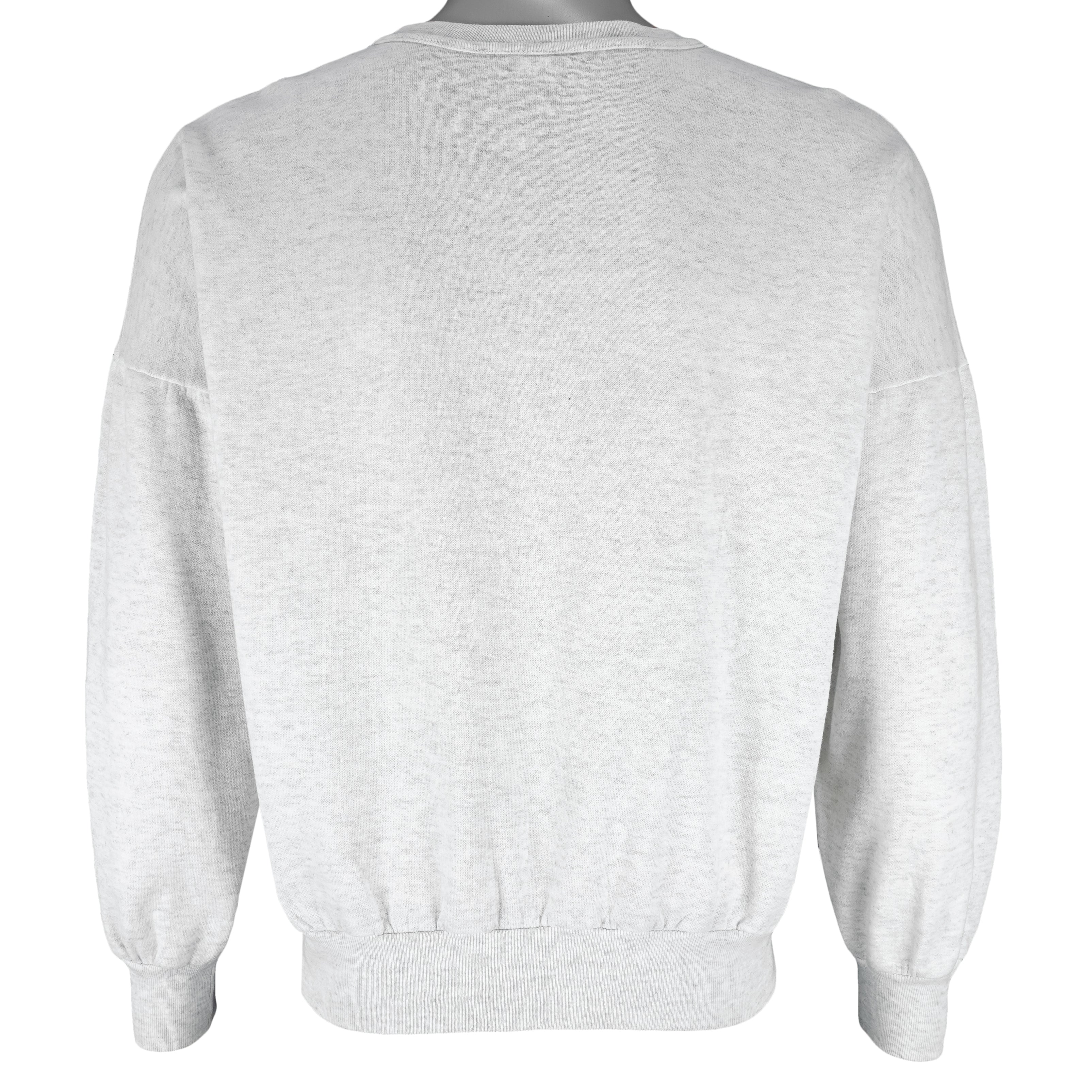 Vintage (QG) - Grey Canada Wildlife Crew Neck Sweatshirt 1990s Medium Vintage Retro