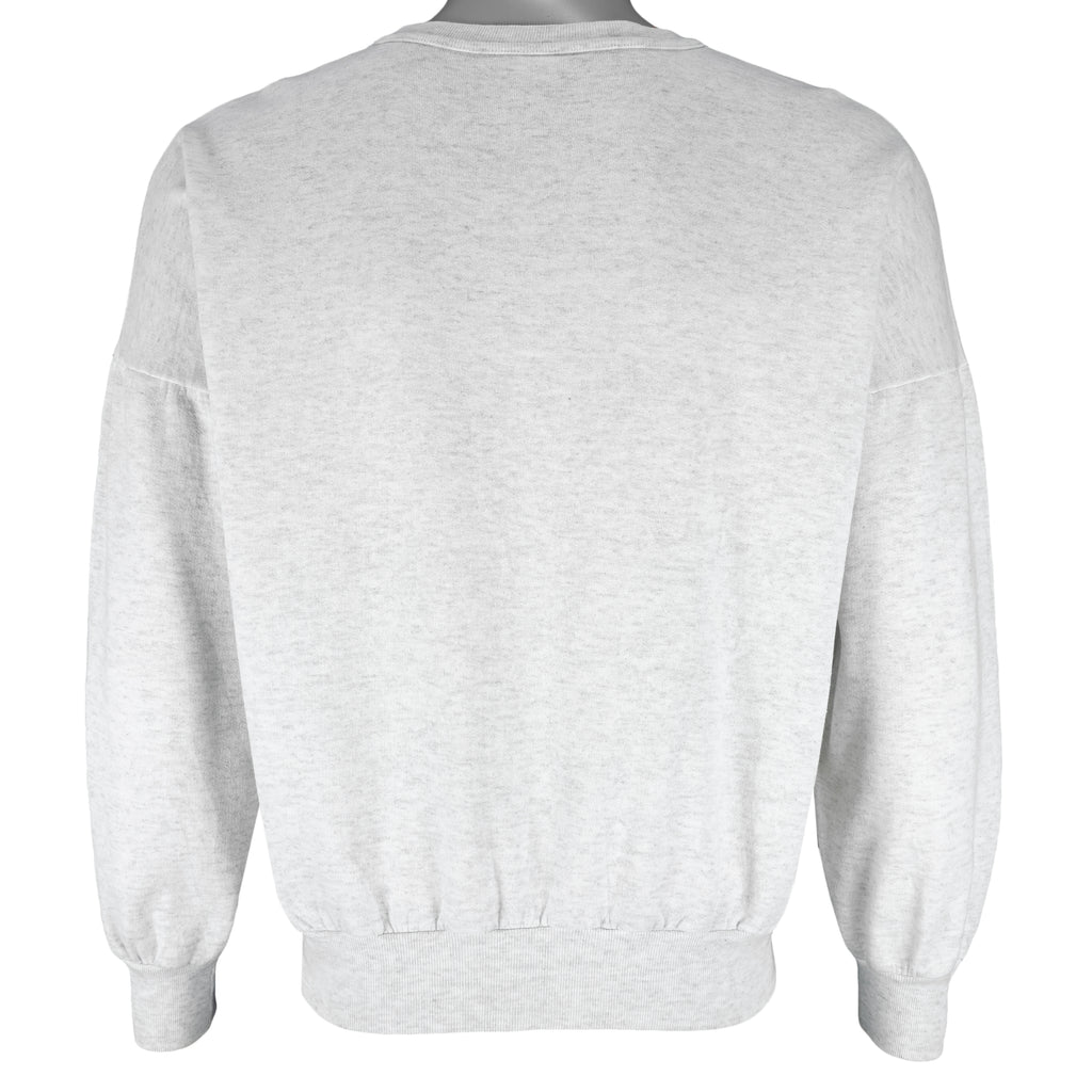 Vintage (QG) - Grey Canada Wildlife Crew Neck Sweatshirt 1990s Medium Vintage Retro