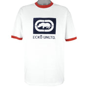 Vintage (Ecko Unltd) - White Big Logo T-Shirt 1990s X-Large Vintage Retro