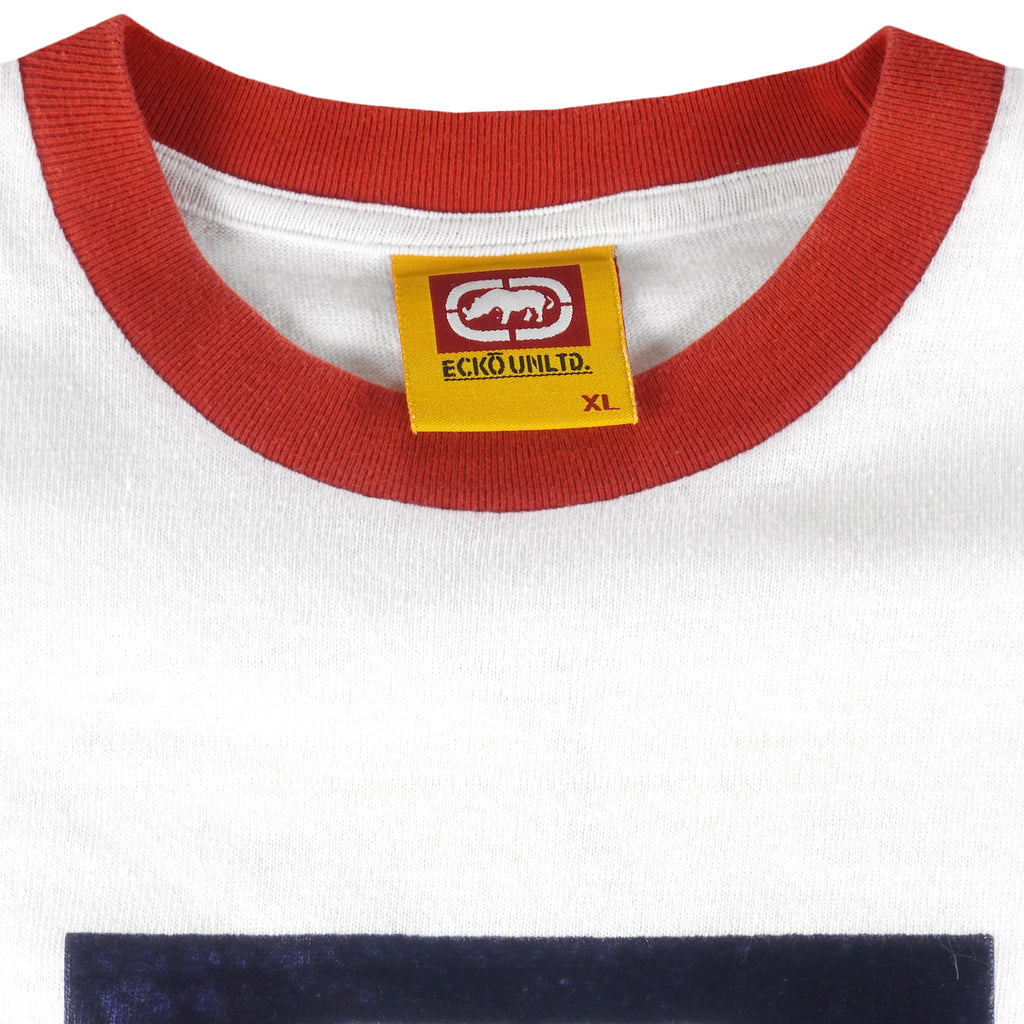 Vintage (Ecko Unltd) - White Big Logo T-Shirt 1990s X-Large Vintage Retro