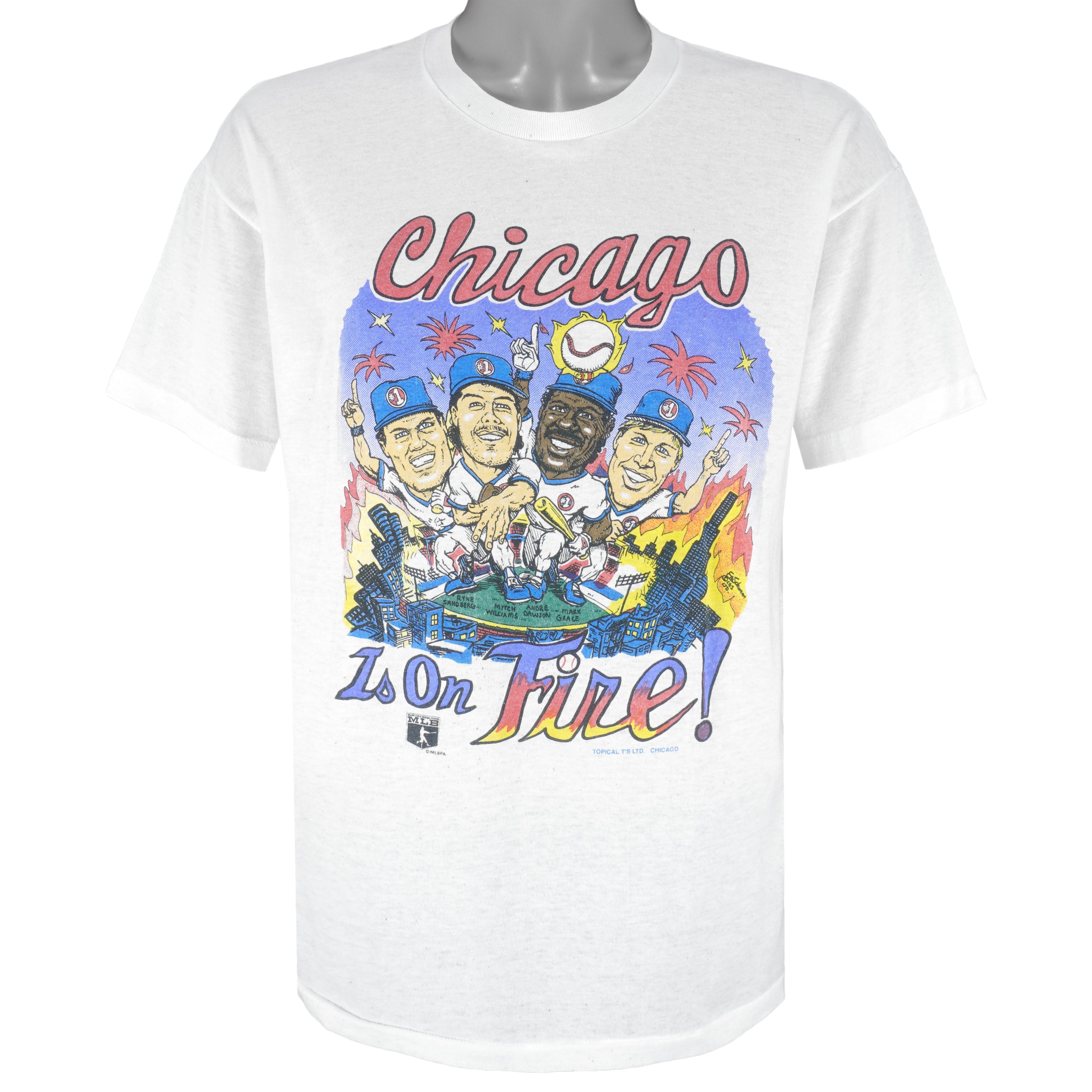 MLB (Topical) - Chicago White Sox Is on Fire T-Shirt 1990s X-Large Vintage Retro Baseball