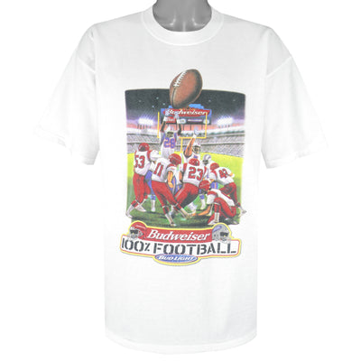 Budweiser (Gildan) - 100% Football Single Stitch T-Shirt 2000s X-Large