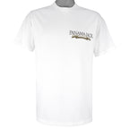 Vintage - White Panama Jack Single Stitch T-Shirt 1990s Large Vintage Retro