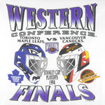 NHL (My Favorite Team) - Toronto Maple Leafs VS Vancouver Canucks Playoff T-Shirt 1994 Large Vintage Retro Hockey