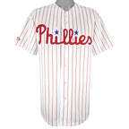 MLB (Russell Athletic) - Philadelphia Phillies Pinstripe Jersey 1990s X-Large Vintage Retro Baseball