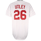 MLB (Russell Athletic) - Philadelphia Phillies Pinstripe Jersey 1990s X-Large Vintage Retro Baseball