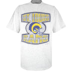 NFL - Grey St. Louis Rams Helmet T-Shirt 1996 Large Vintage Retro Football