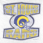 NFL - Grey St. Louis Rams Helmet T-Shirt 1996 Large Vintage Retro Football