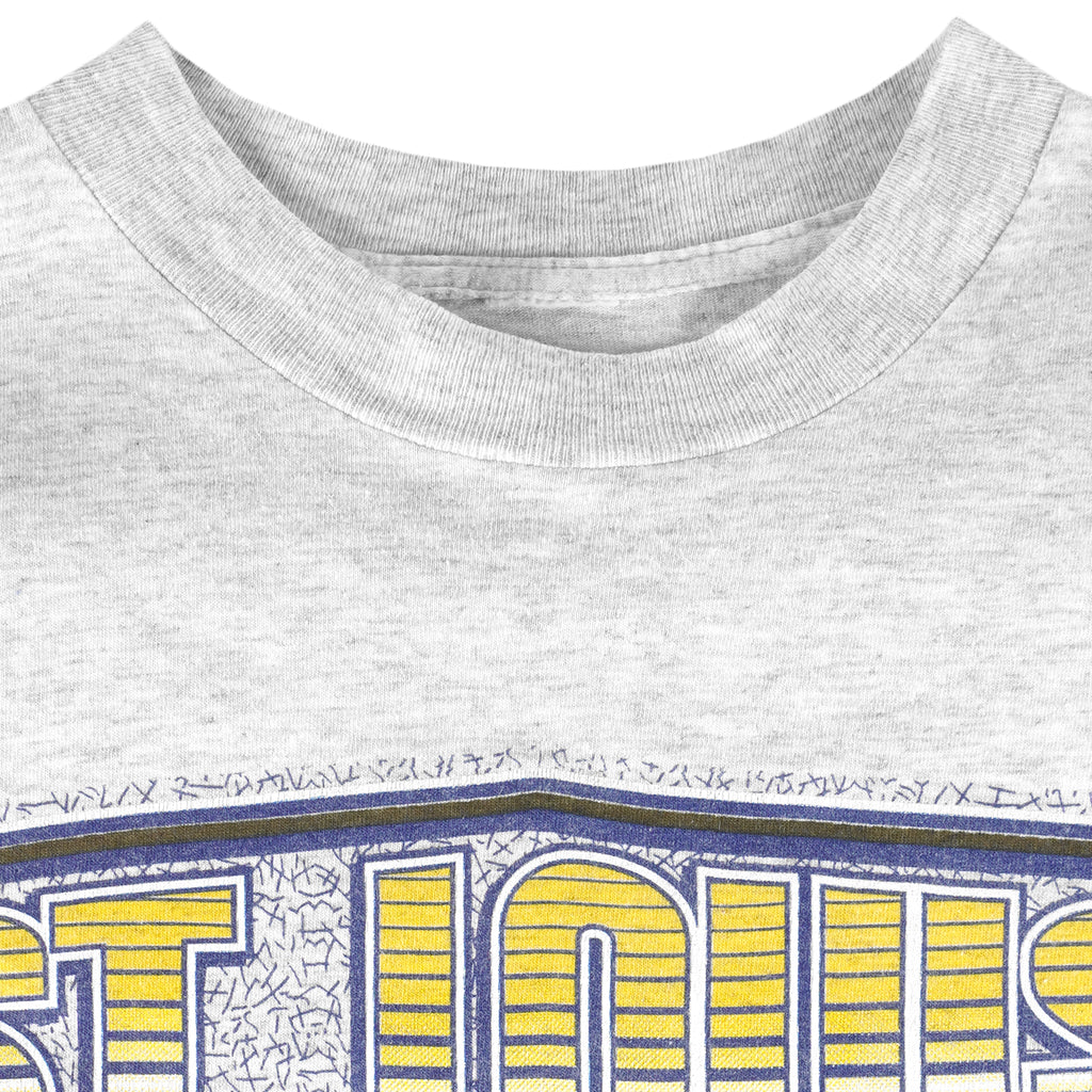 NFL - Grey St. Louis Rams Helmet T-Shirt 1996 Large Vintage Retro Football