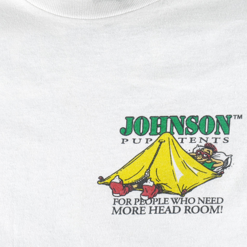 Vintage - Big Johnson Pup Tents Single Stitch T-Shirt 1990s Large Vintage Retro