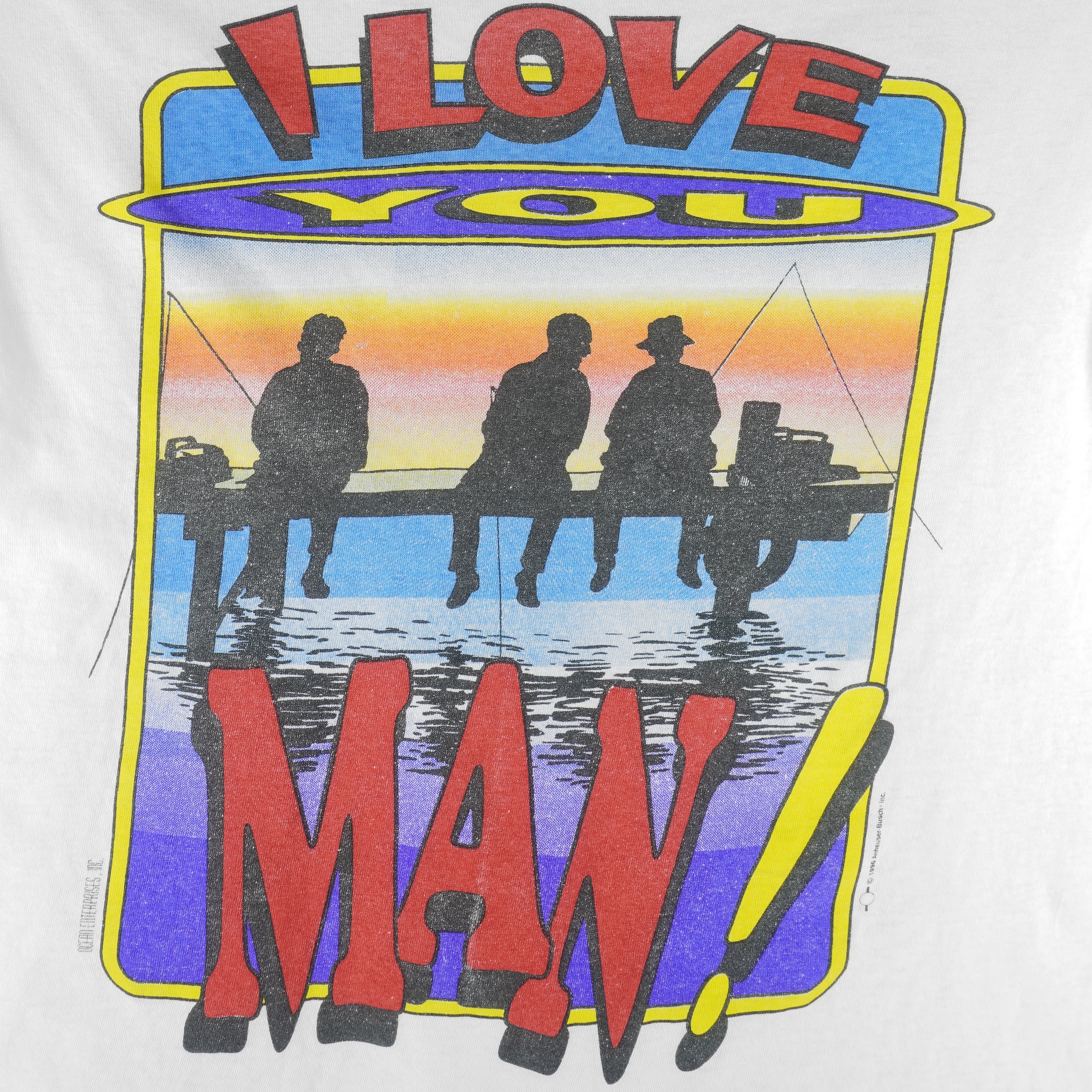 Vintage (Delta) - Bud Light, I Love You Man single Stitch T-Shirt 1996 Large Vintage Retro