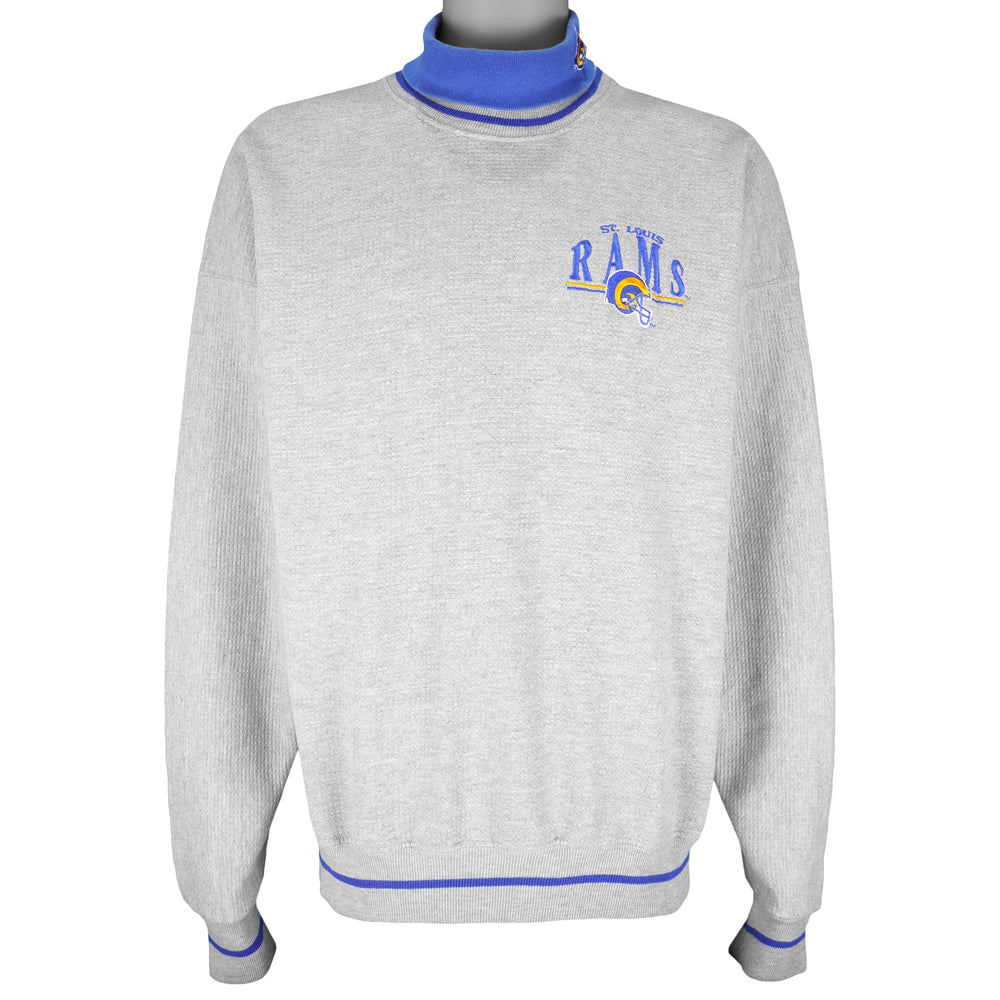 NFL (Legends) - St. Louis Rams Embroidered Turtleneck Sweatshirt 1990s X-Large Vintage Retro Football