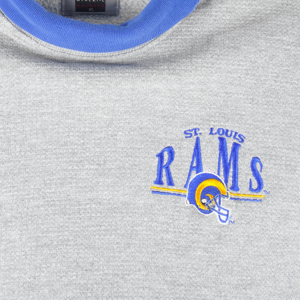 NFL (Legends) - St. Louis Rams Embroidered Turtleneck Sweatshirt 1990s X-Large Vintage Retro Football