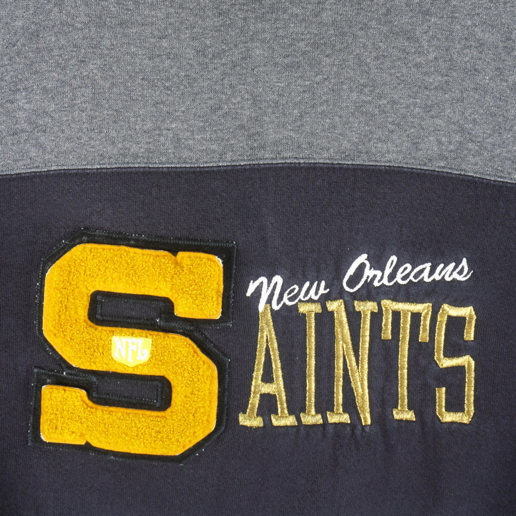 NFL (Nutmeg) - New Orleans Saints Embroidered Crew Neck Sweatshirt 1990s Large Vintage Retro Football